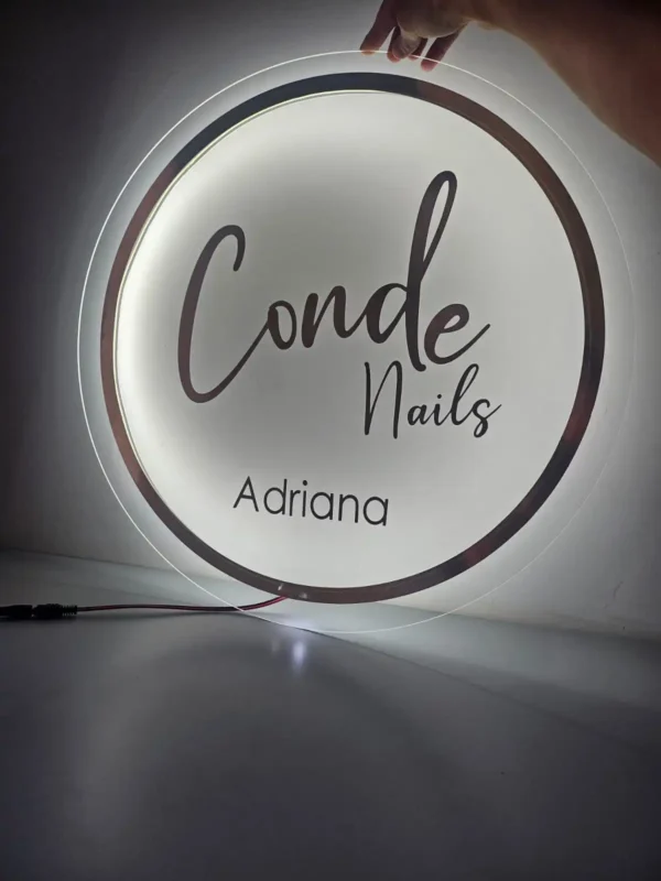 Cartel Acrílico Led Personalizado - Cartel Circular Grande - Imagen 6